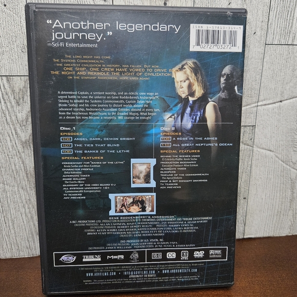 Andromeda DVD Sci-Fi Entertainment 2 Disc Set 2002 - Picture 3 of 3